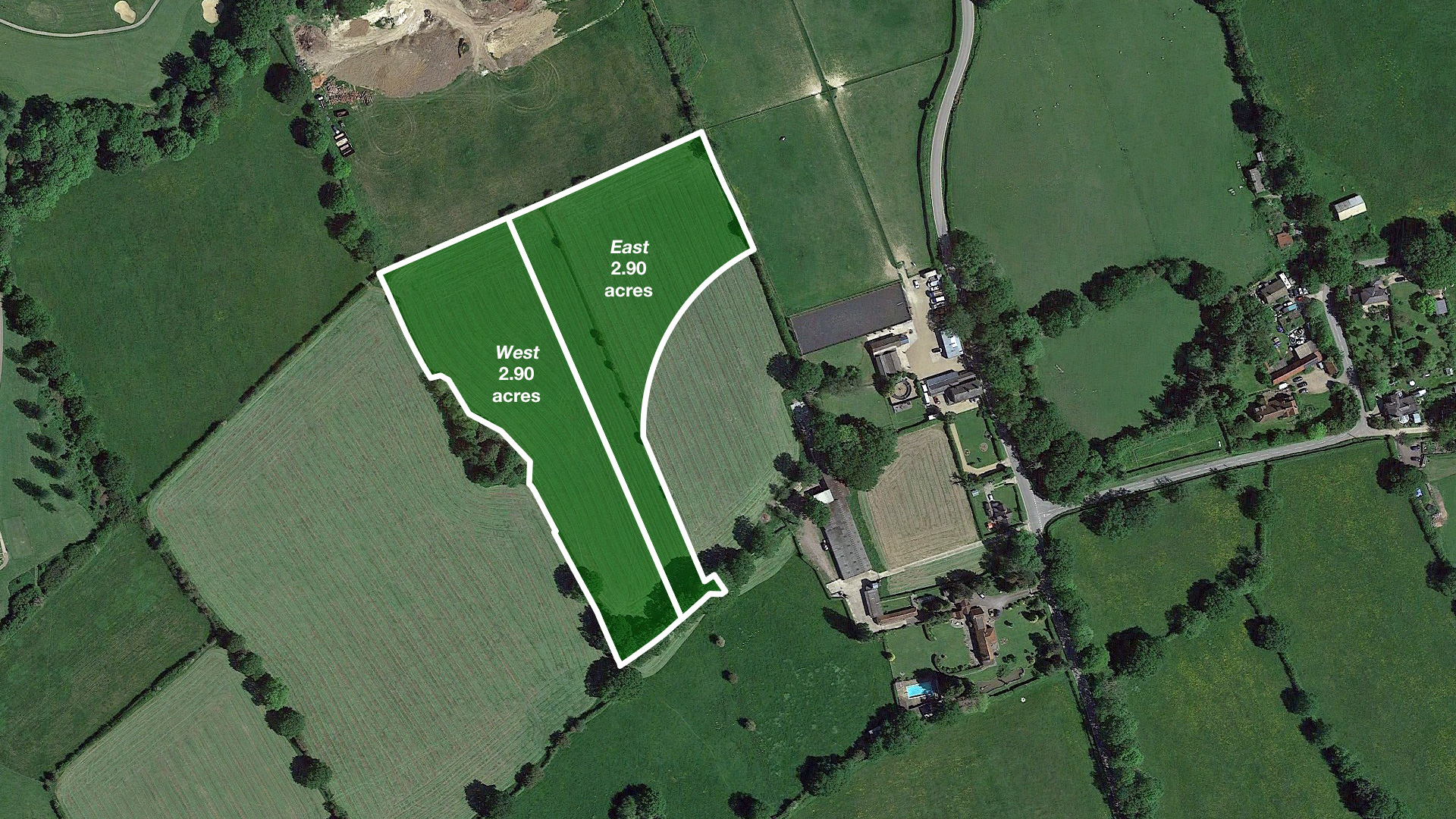 Land for sale at Branford Paddock in Newchapel, Lingfield aerial plan