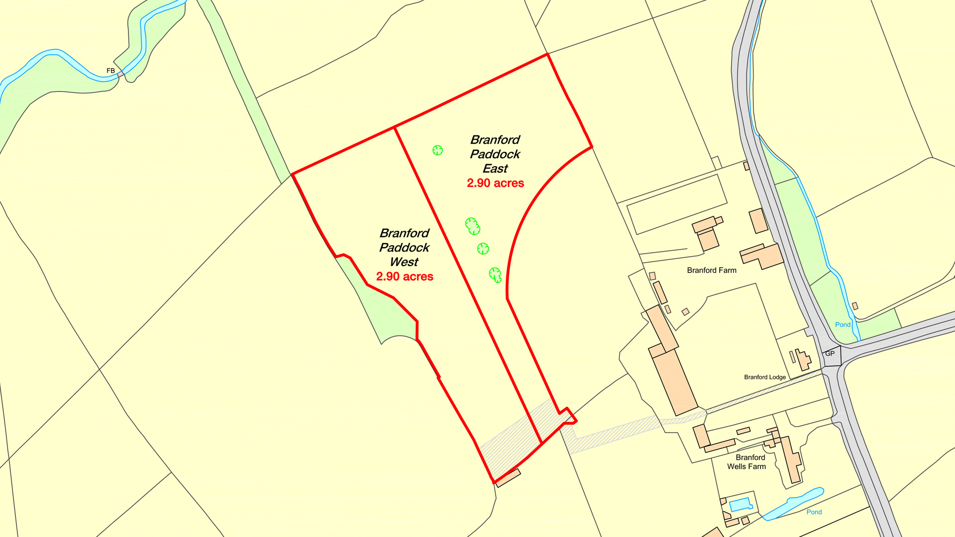 Land for sale at Branford Paddock in Newchapel, Lingfield site plan