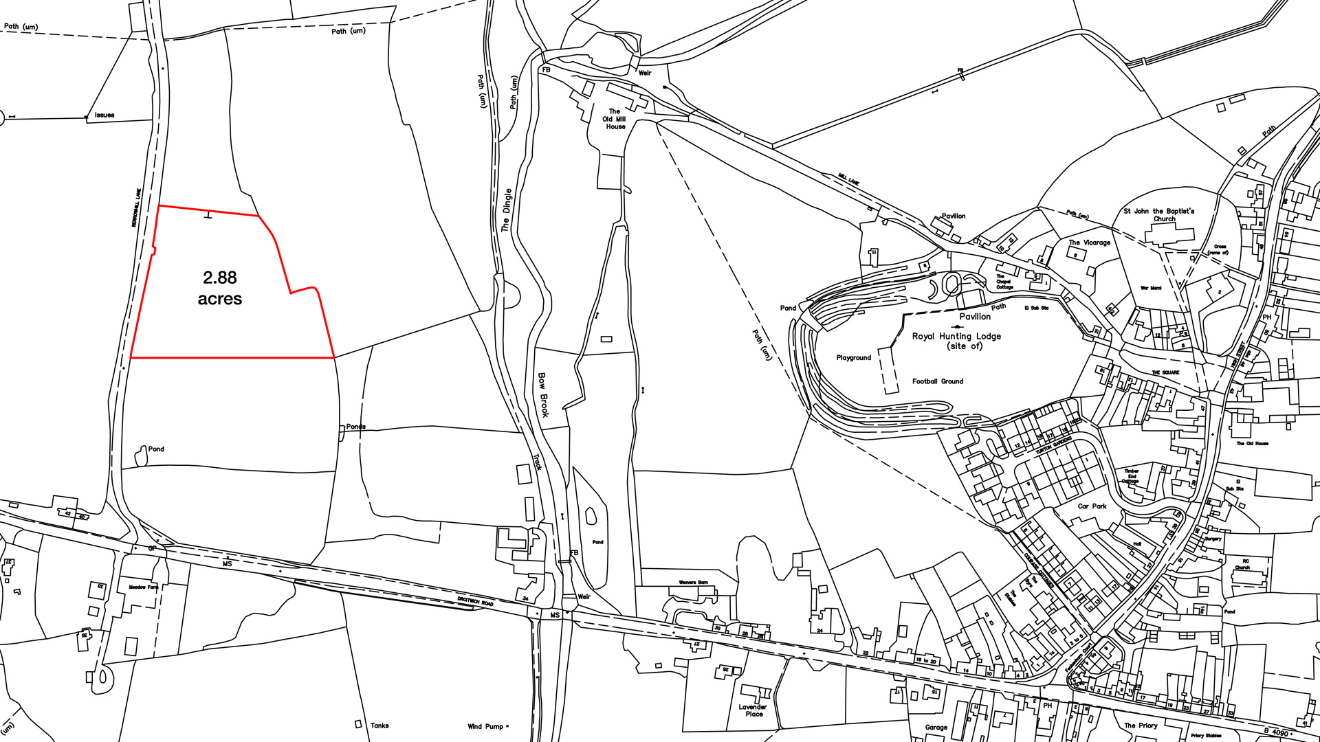 Land for sale in Feckenham, Redditch site plan