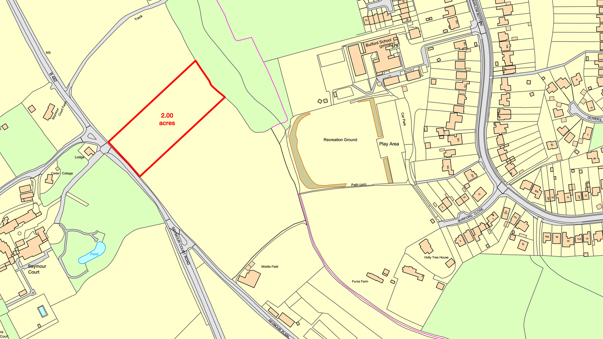 Land for sale in Marlow site plan