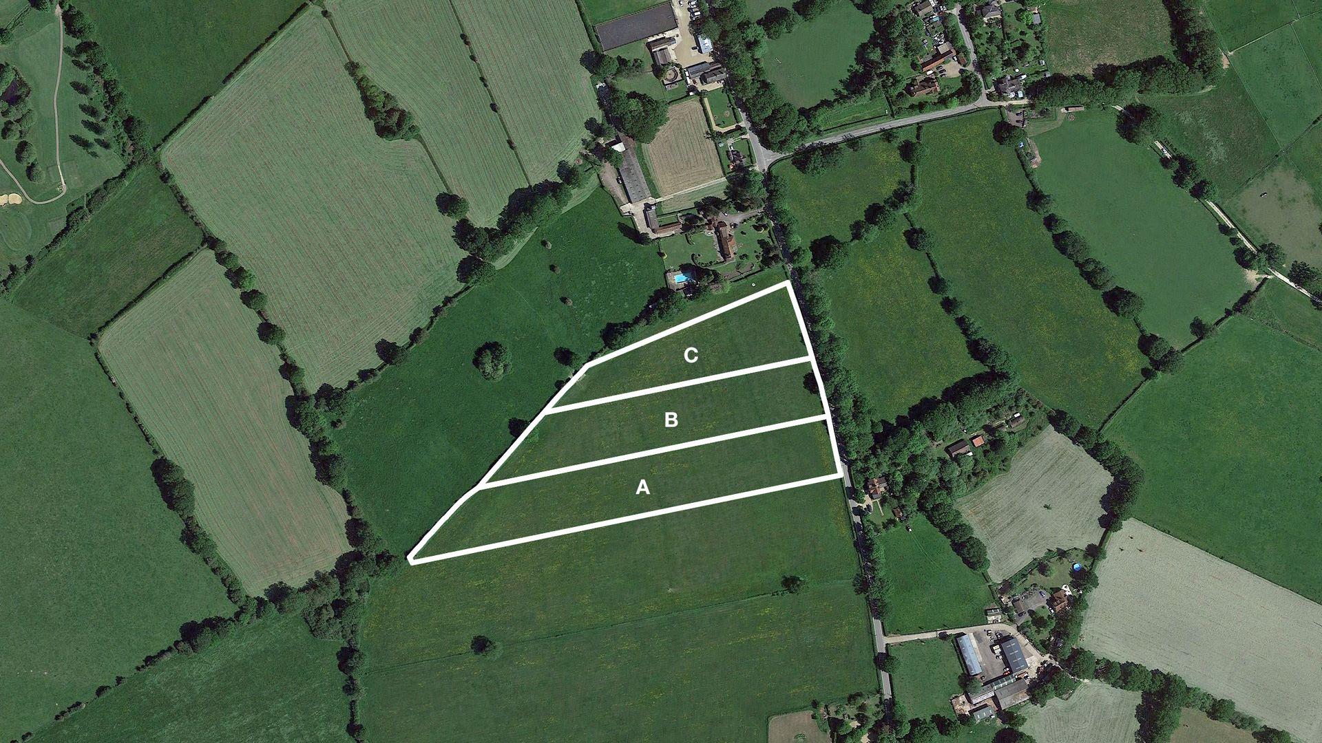 Land for sale in Newchapel, Lingfield aerial plan
