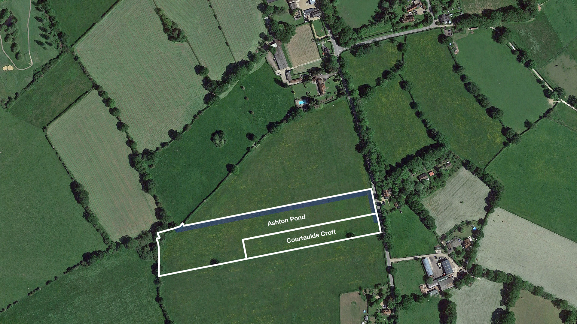 Land for sale in Newchapel, Lingfield aerial site plan
