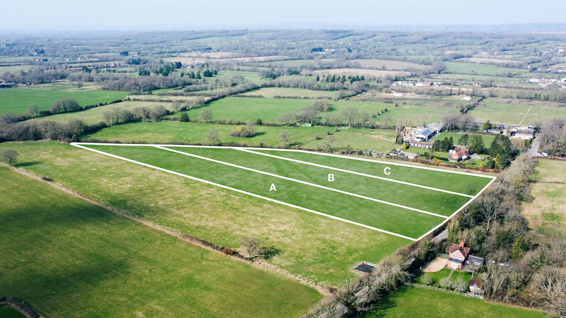 Land for sale in Newchapel, Lingfield drone photo