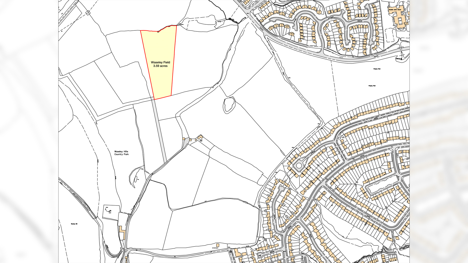 Land for sale in Rubery, Birmingham site plan