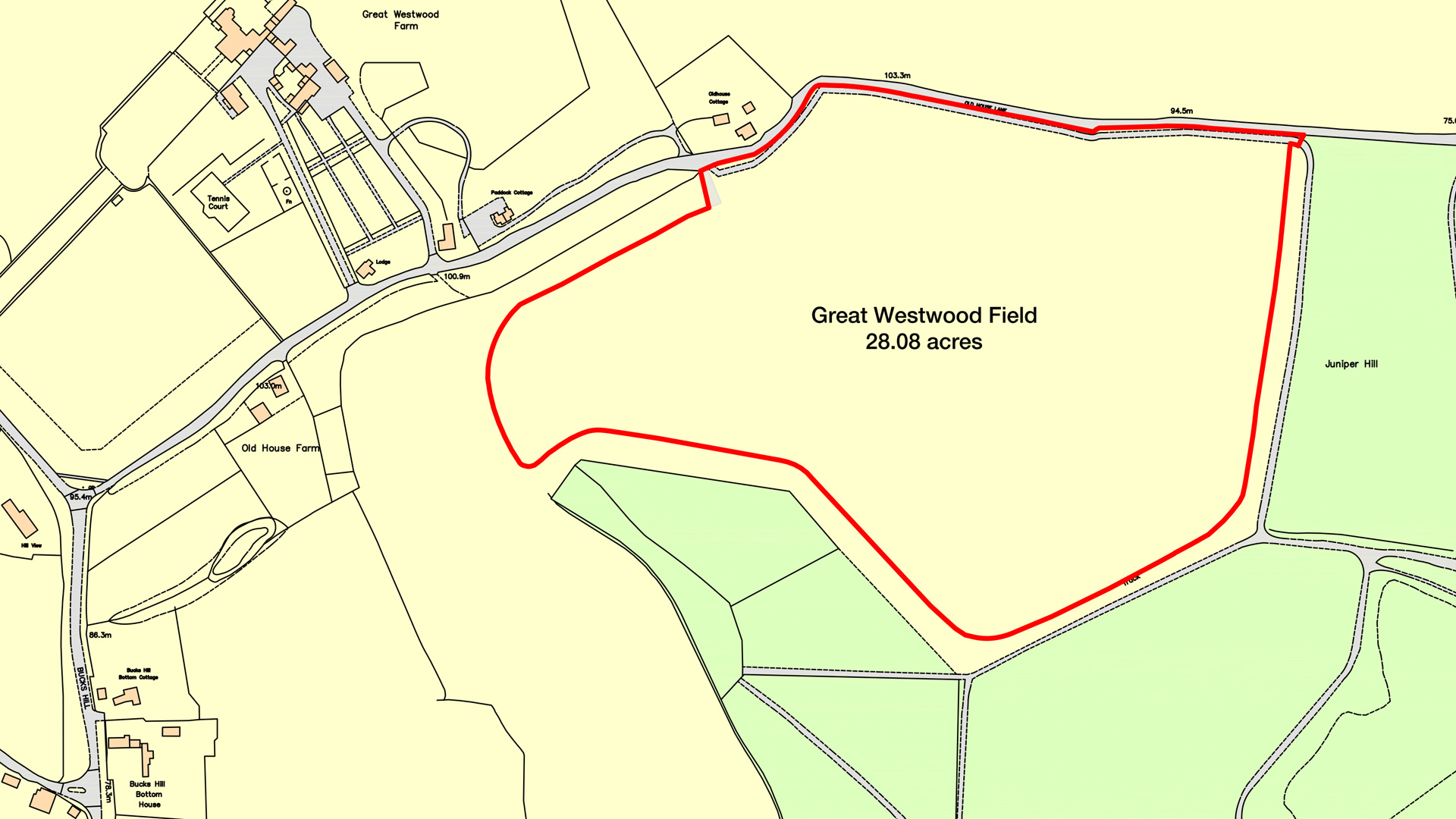 Land for sale in Sarratt, Kings Langley site plan