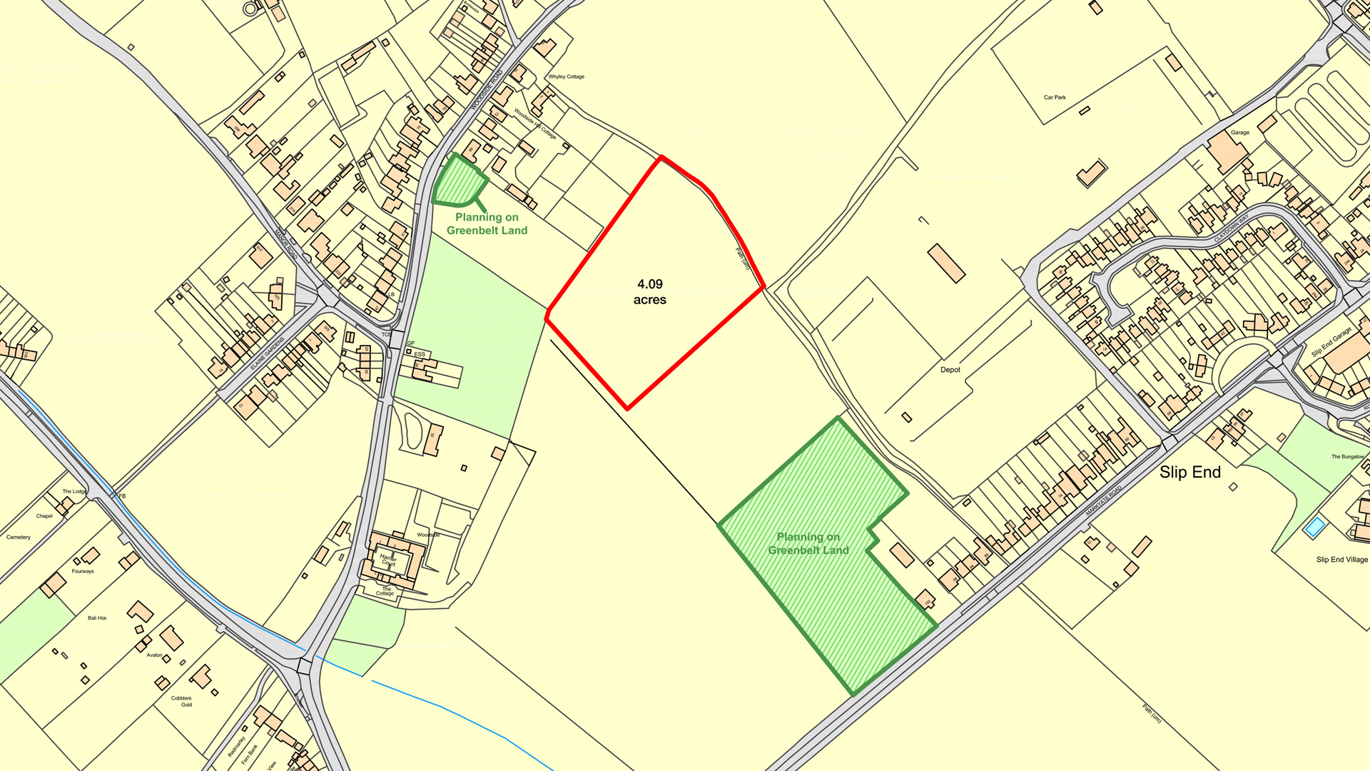 Land for sale near Slip End, Bedfordshire