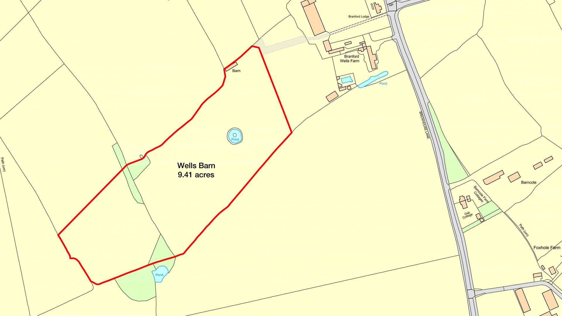 Wells Barn, Newchapel, Lingfield site plan